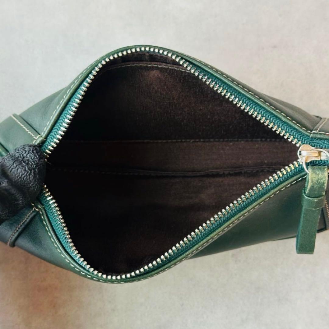 COACH Green leather Pen case pouch 9