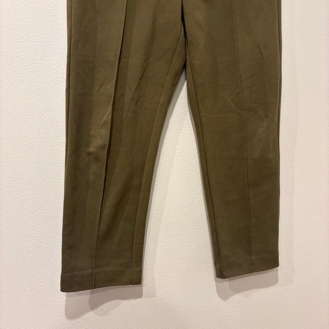 グローブ イージーパンツ センタープレス カーキ L ストレッチ テーパード 3