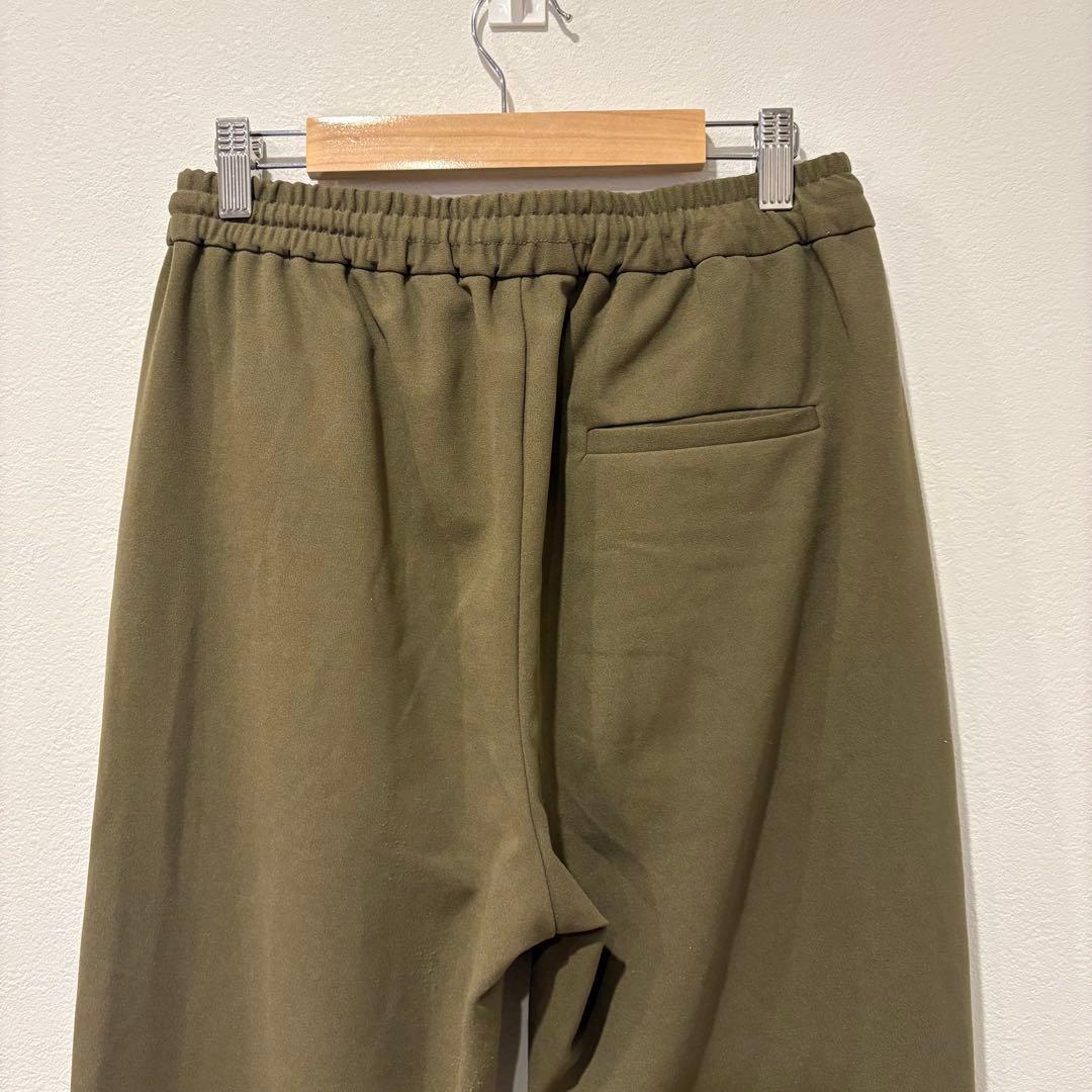 グローブ イージーパンツ センタープレス カーキ L ストレッチ テーパード 5