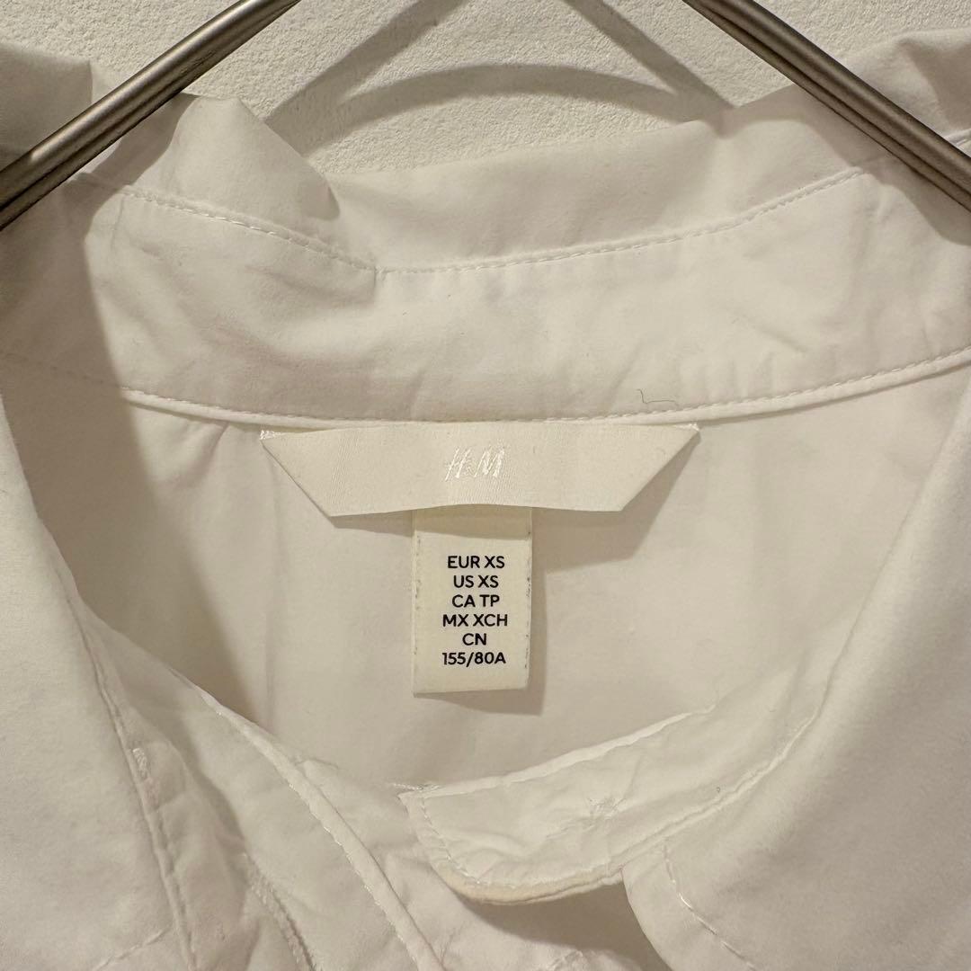 長袖シャツ ブラウス 白　ホワイト オーバーサイズ　無地　シンプル　カジュアル 4