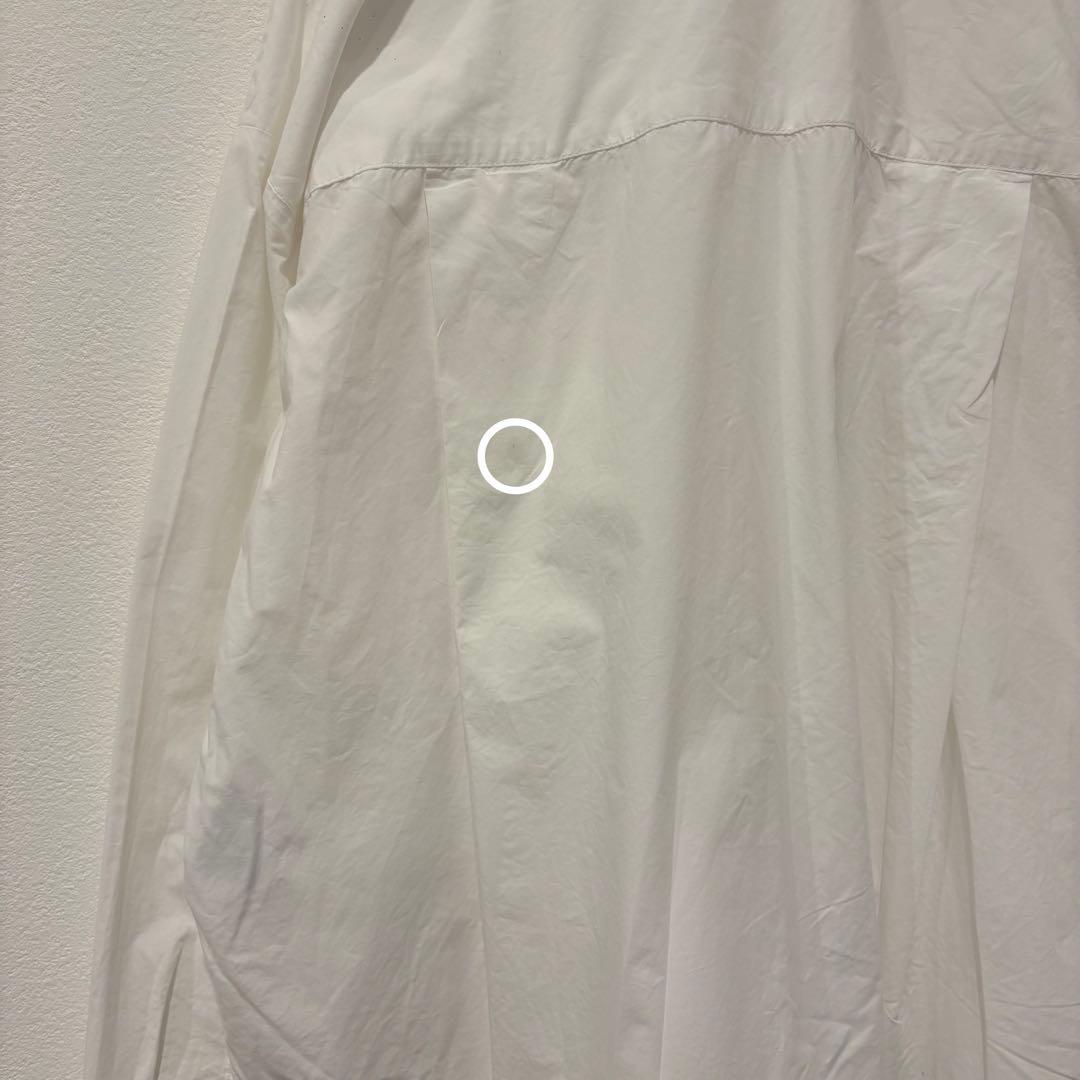 長袖シャツ ブラウス 白　ホワイト オーバーサイズ　無地　シンプル　カジュアル 6