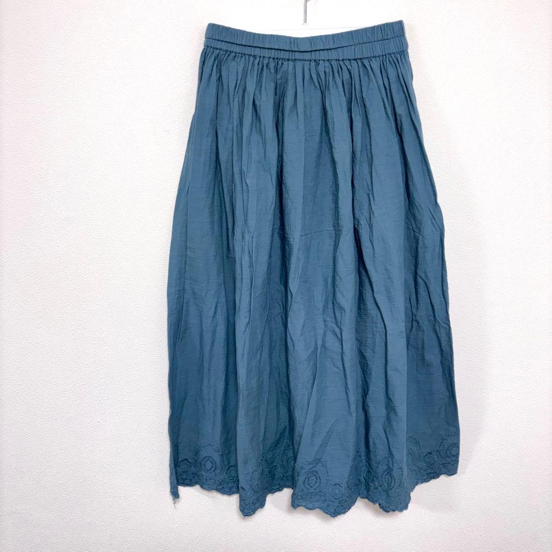 Supition 刺繍レースフラワーロングフレアスカート Fサイズd739 15