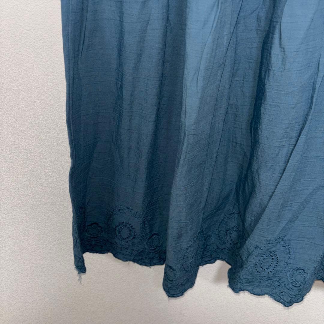 Supition 刺繍レースフラワーロングフレアスカート Fサイズd739 6