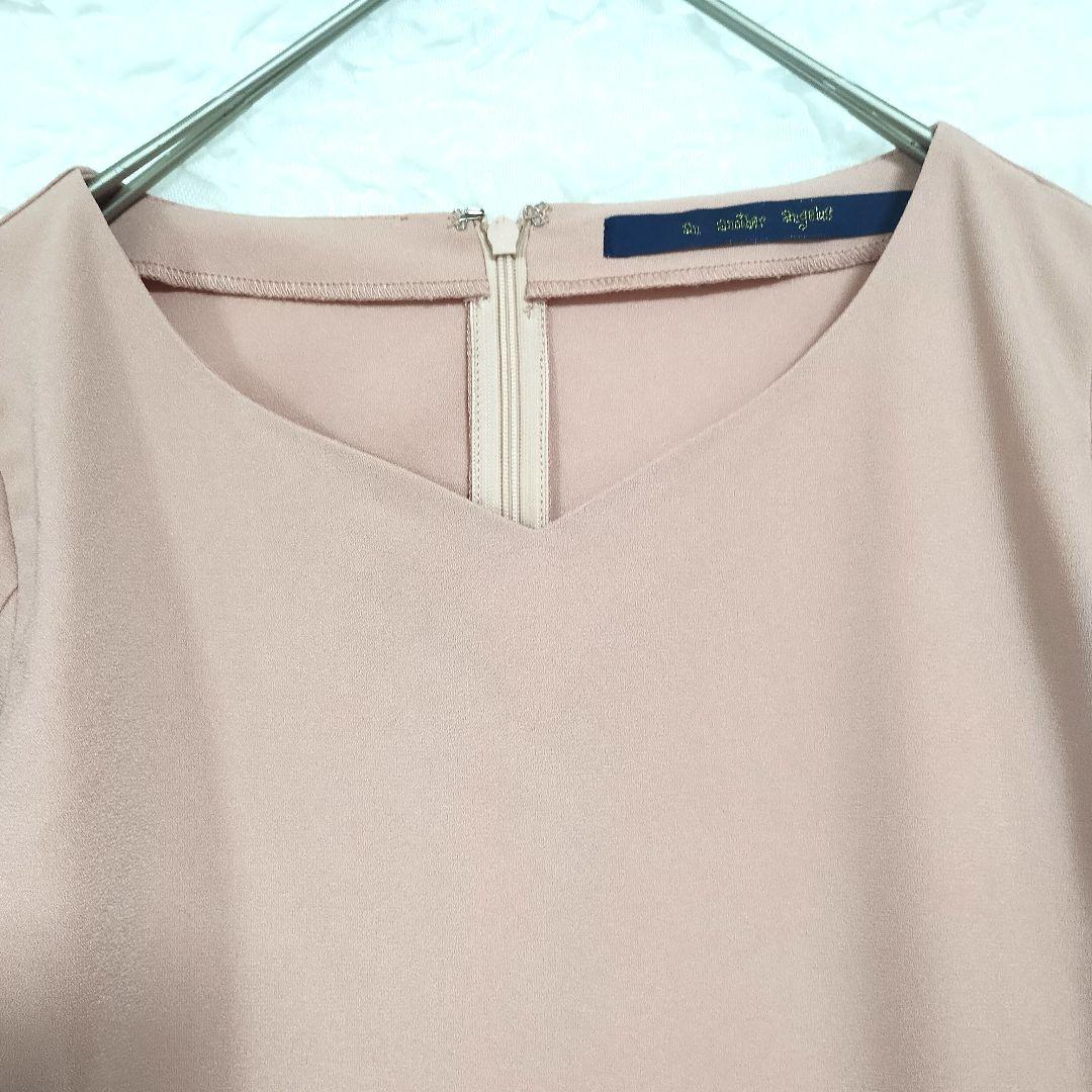 アンアナザーアンジュラス ピンク Vネック 長袖ブラウス F バルーン袖 柔らか 2