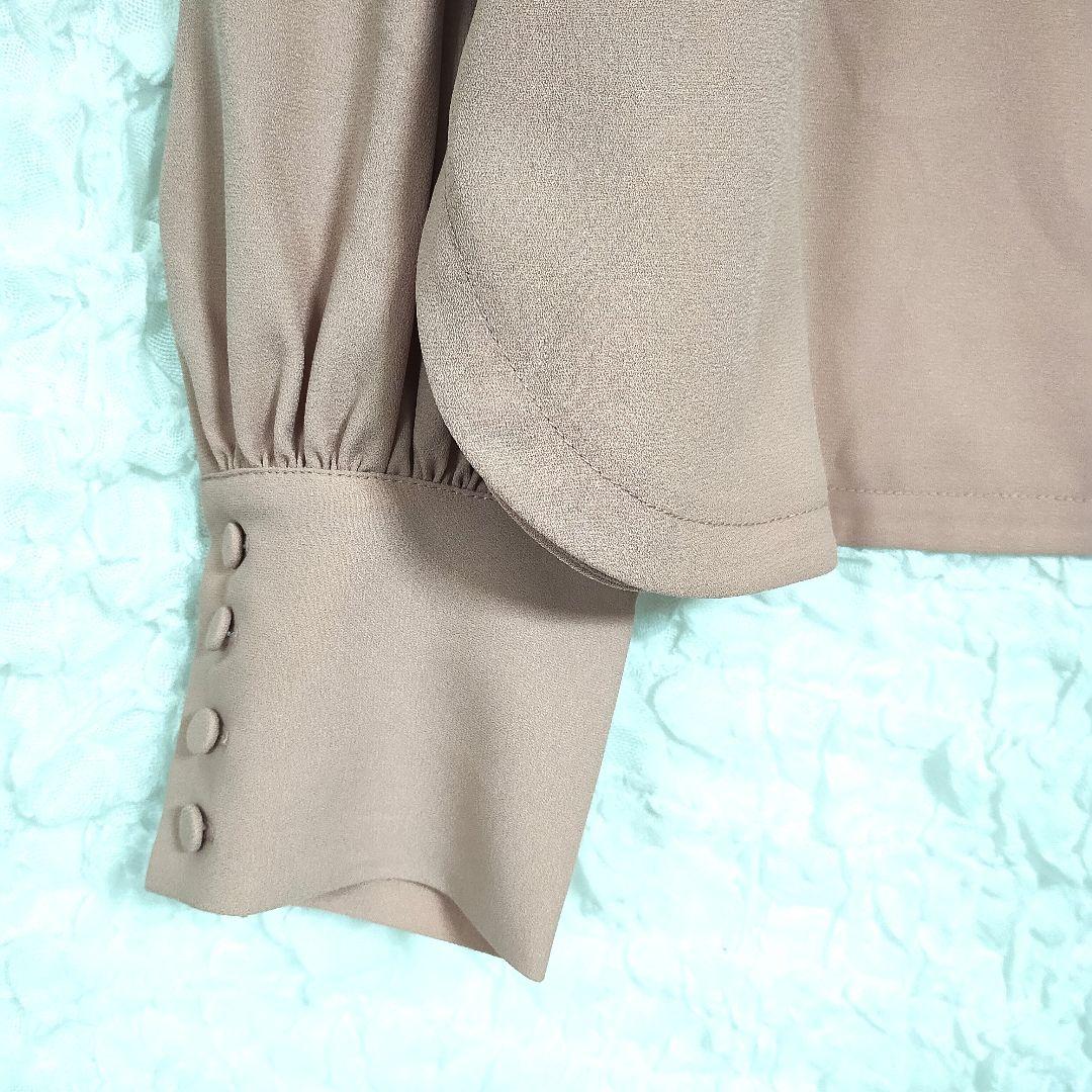 アンアナザーアンジュラス ピンク Vネック 長袖ブラウス F バルーン袖 柔らか 3