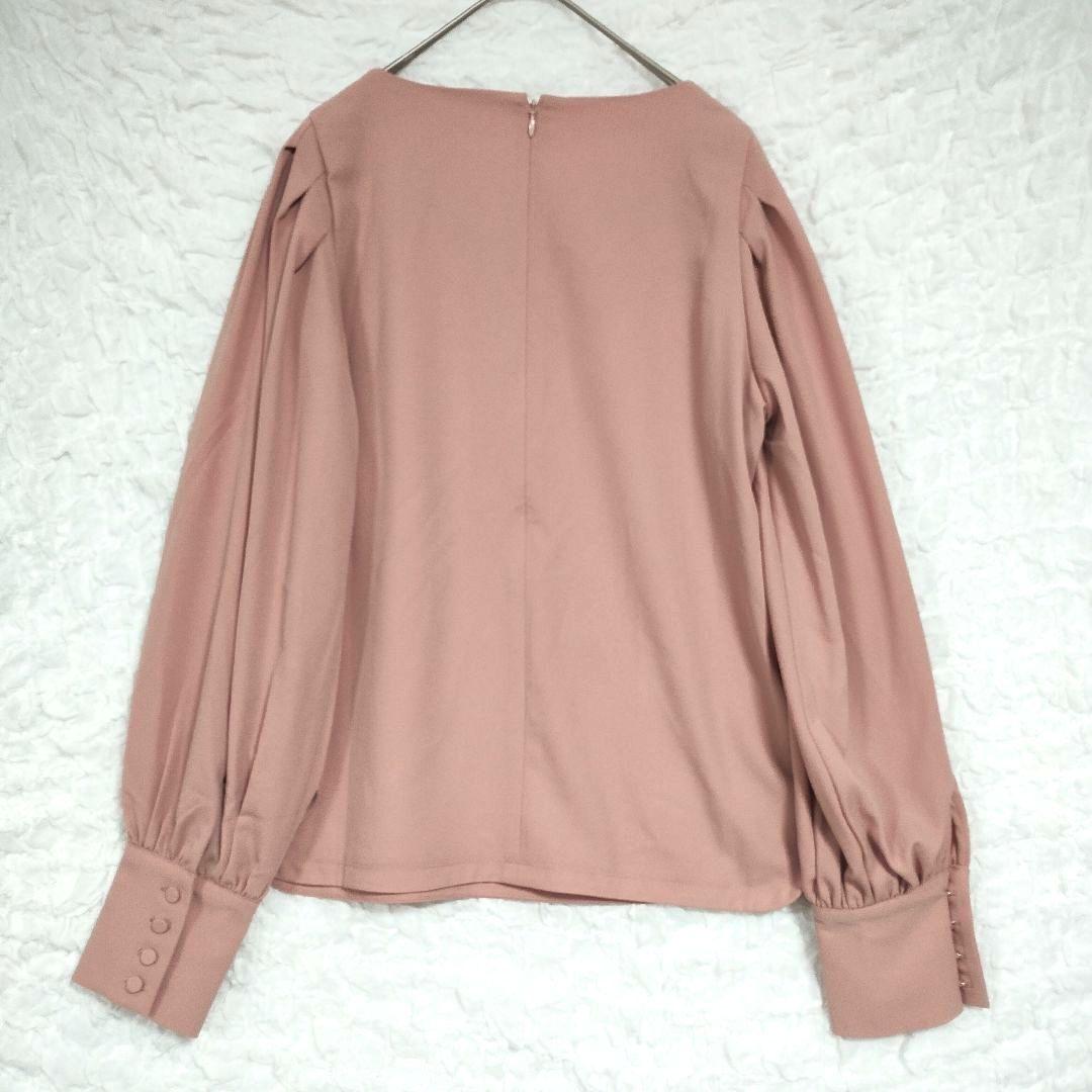 アンアナザーアンジュラス ピンク Vネック 長袖ブラウス F バルーン袖 柔らか 6