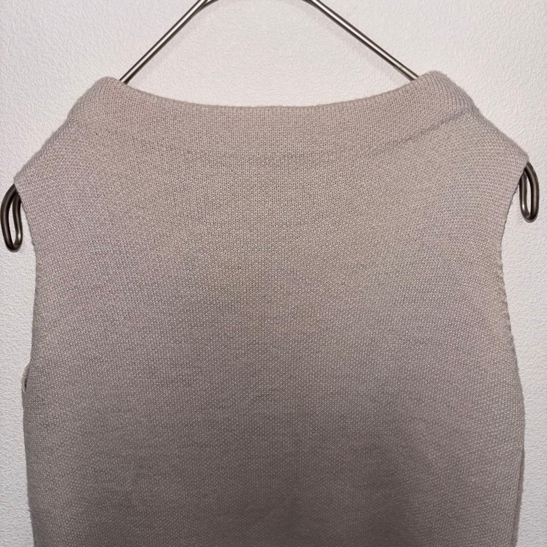 GRL グレイルノースリーブニットワンピース S ベージュグレーd666 12