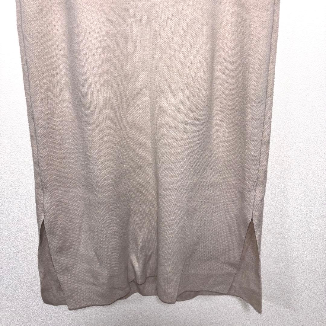 GRL グレイルノースリーブニットワンピース S ベージュグレーd666 14