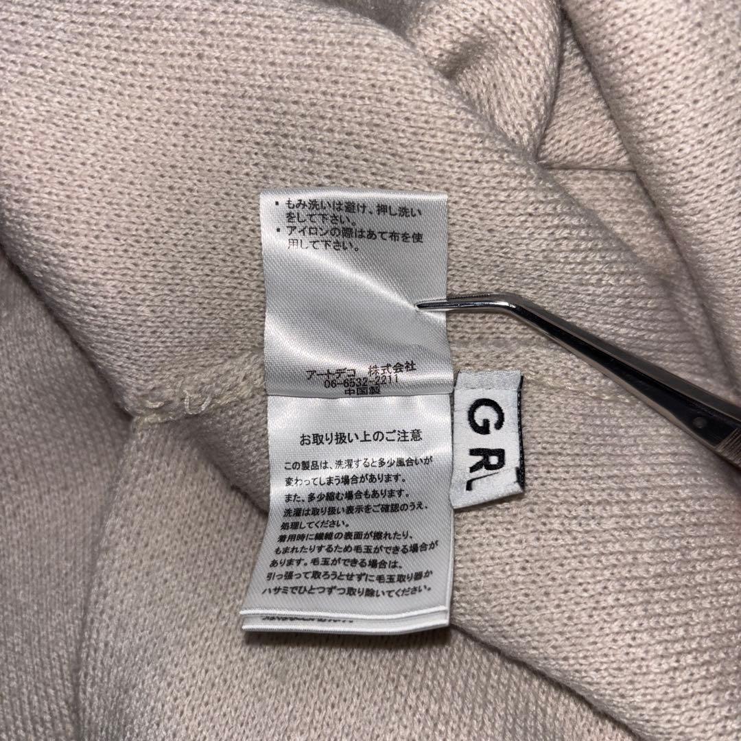 GRL グレイルノースリーブニットワンピース S ベージュグレーd666 16