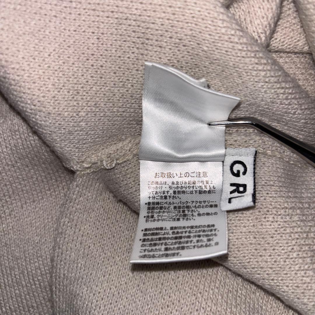 GRL グレイルノースリーブニットワンピース S ベージュグレーd666 17