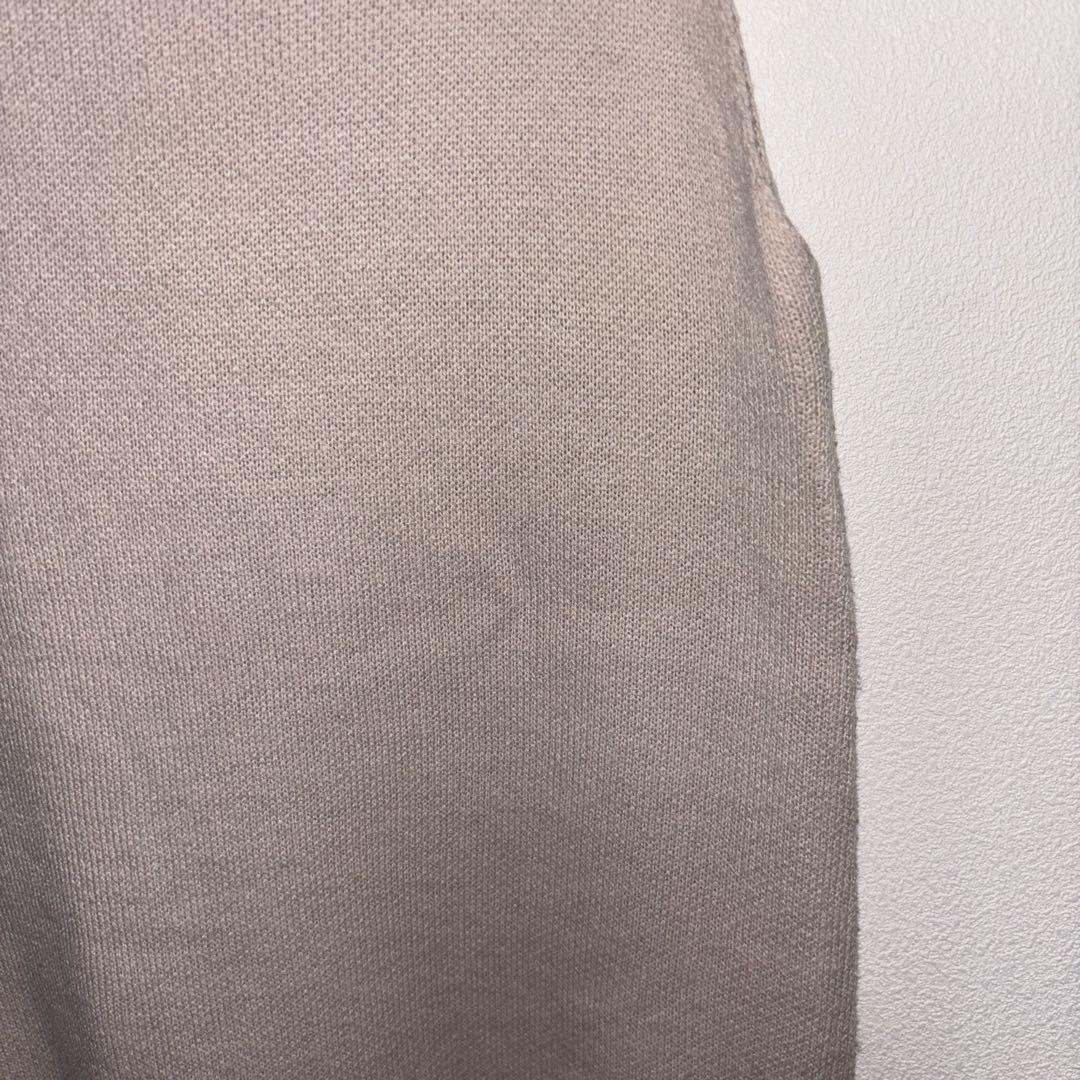 GRL グレイルノースリーブニットワンピース S ベージュグレーd666 8