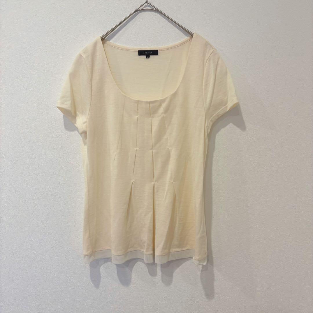 セブンアイディーコンセプト 半袖 カットソー タック ベージュ 38 M相当