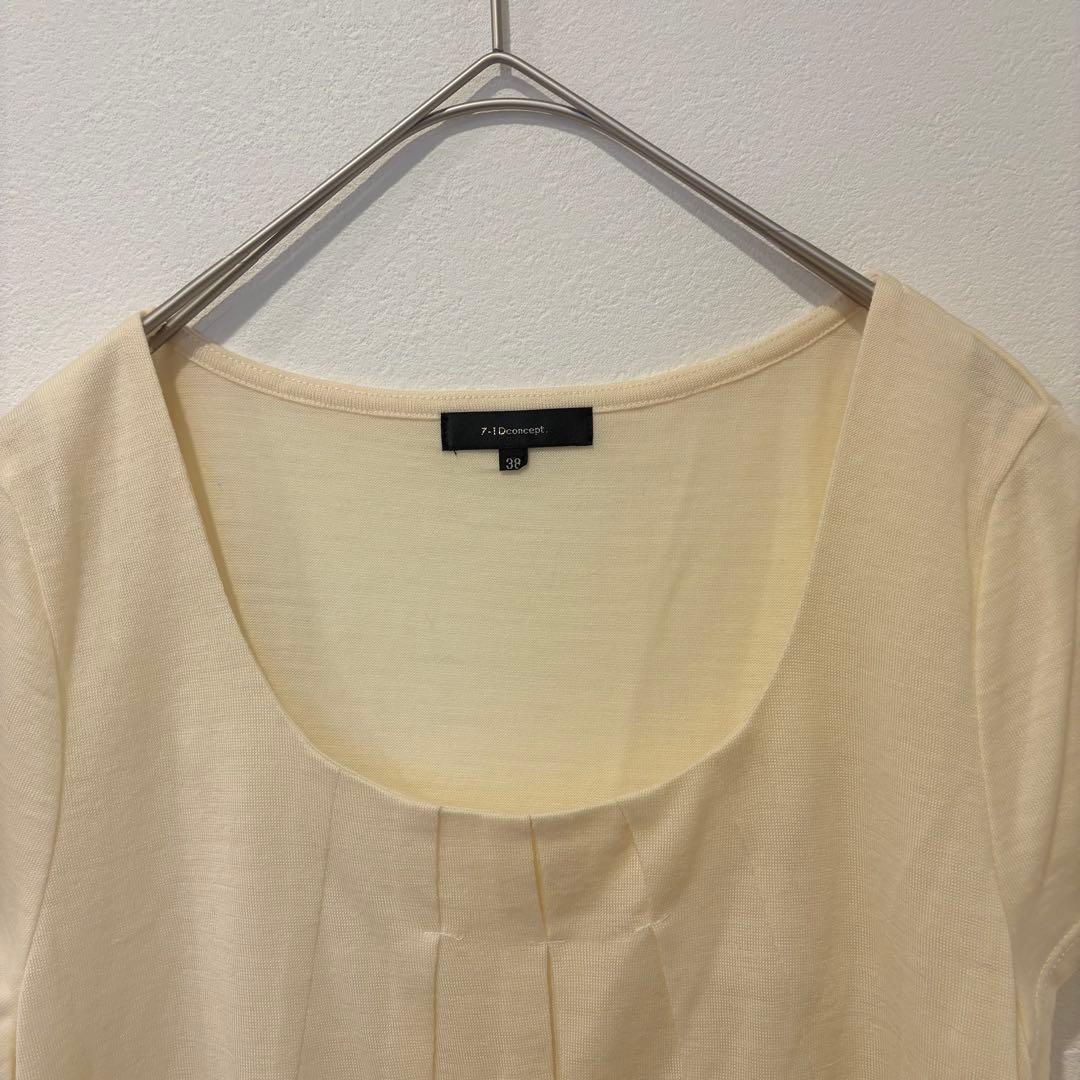 セブンアイディーコンセプト 半袖 カットソー タック ベージュ 38 M相当 2