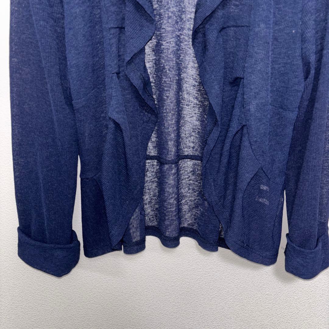 RENAISSANCE ネイビーフリル付き長袖カーディガンd727 11