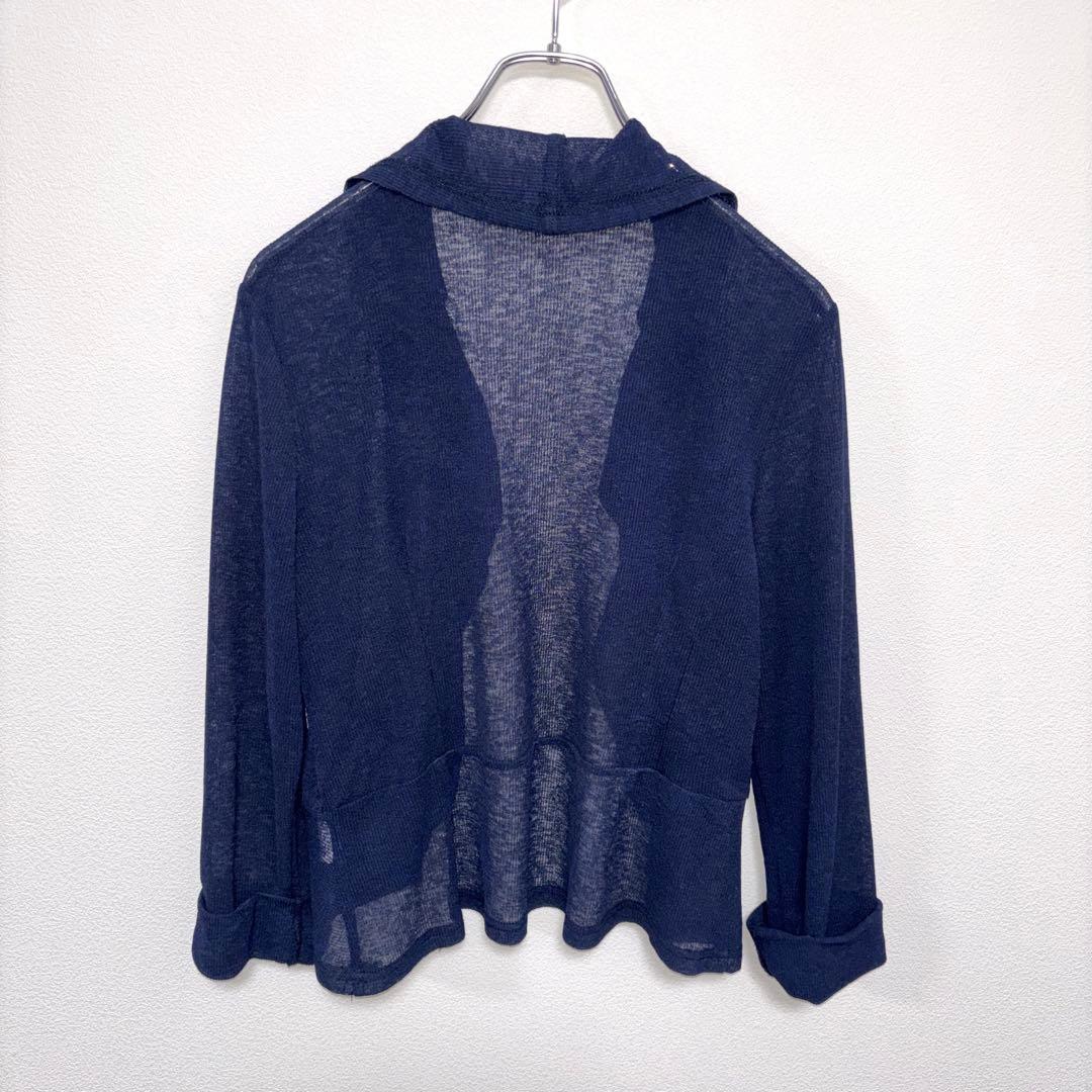 RENAISSANCE ネイビーフリル付き長袖カーディガンd727 12
