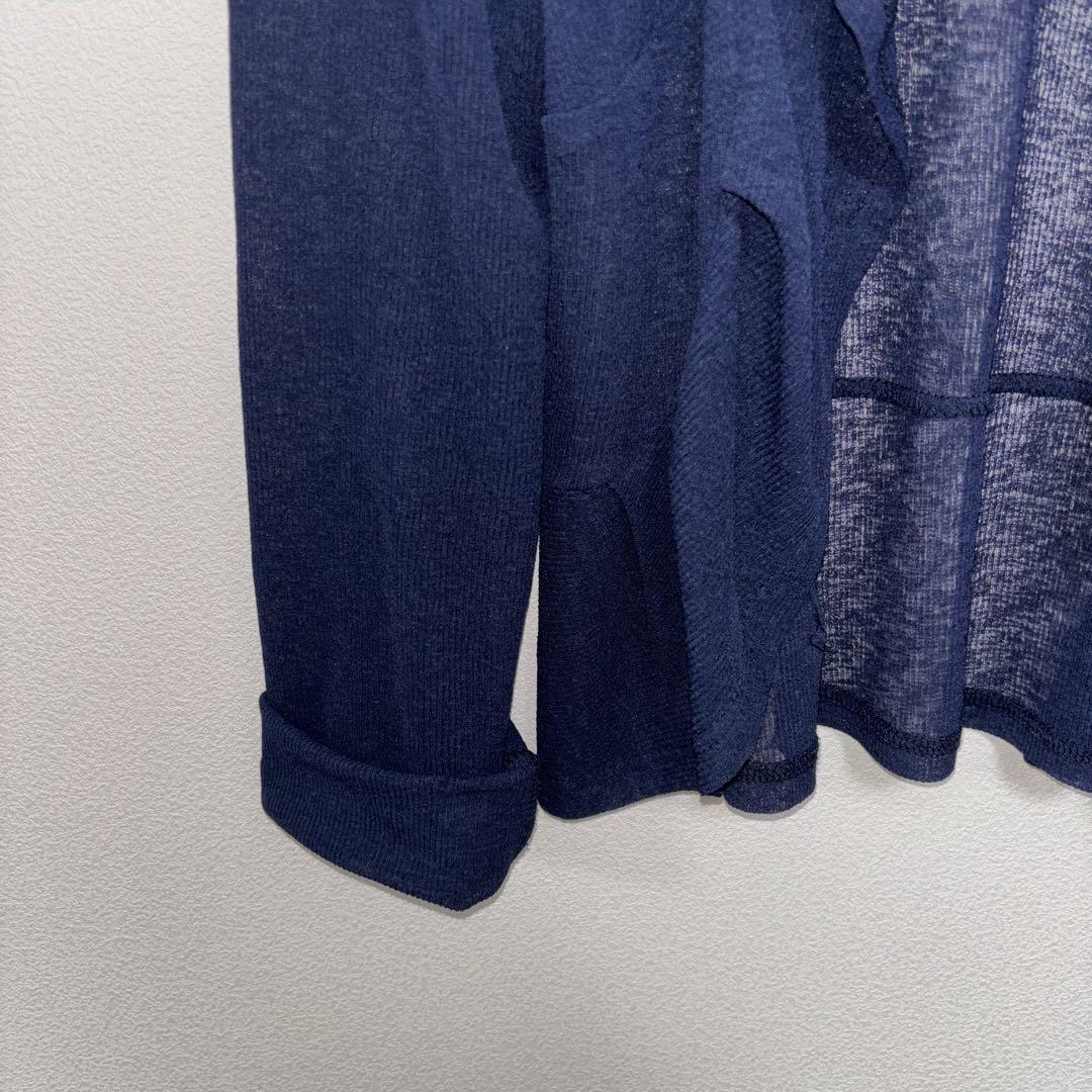 RENAISSANCE ネイビーフリル付き長袖カーディガンd727 7