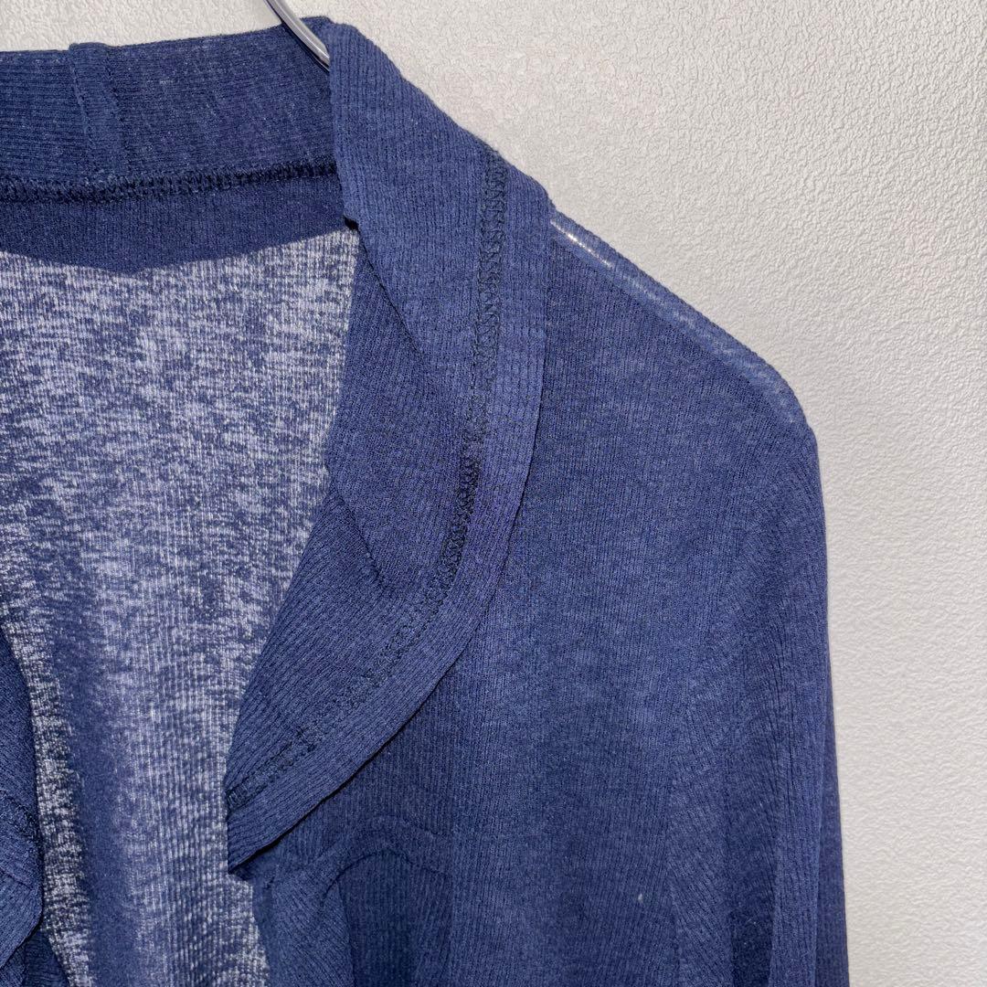 RENAISSANCE ネイビーフリル付き長袖カーディガンd727 8