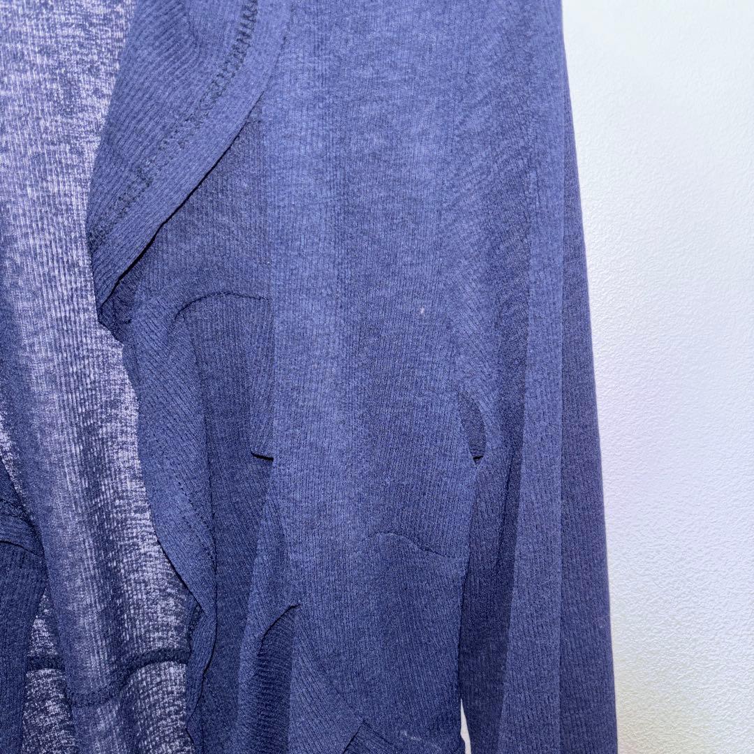 RENAISSANCE ネイビーフリル付き長袖カーディガンd727 9