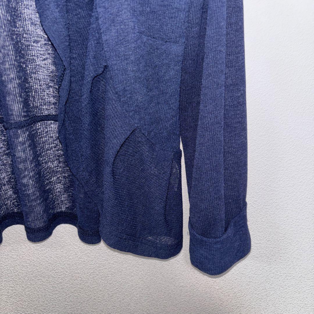 RENAISSANCE ネイビーフリル付き長袖カーディガンd727 10