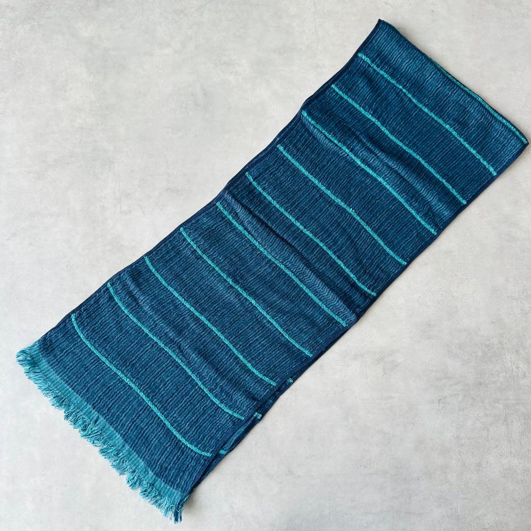 BURBERRY LONDON ストライプ ストール ショール グリーン系 4