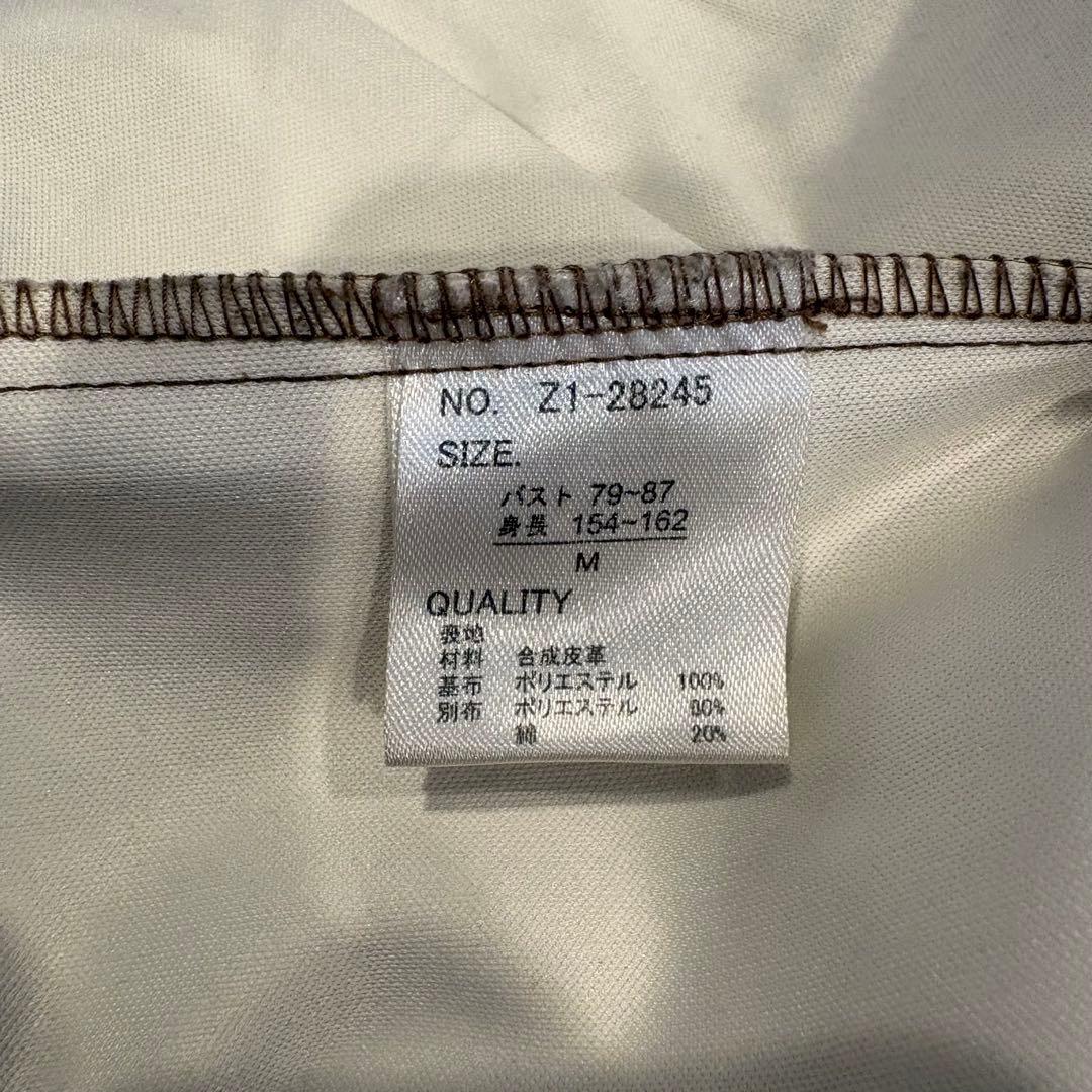 フェイクレザー ジャケット オーバーサイズ ブラウン 茶色　M レディース 8