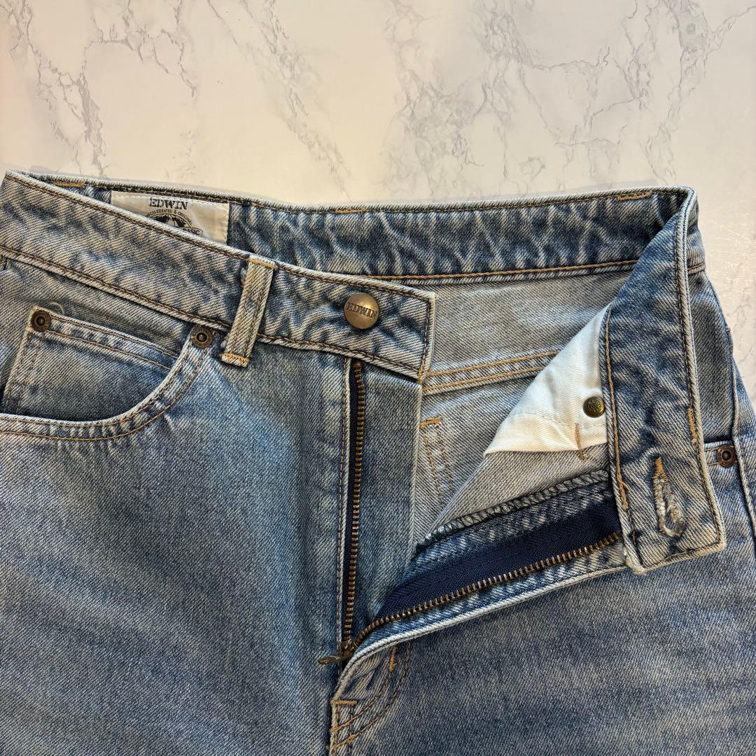 エドウィン デニム パンツ テーパード 青 W66 ジーンズ　ジーパン 9