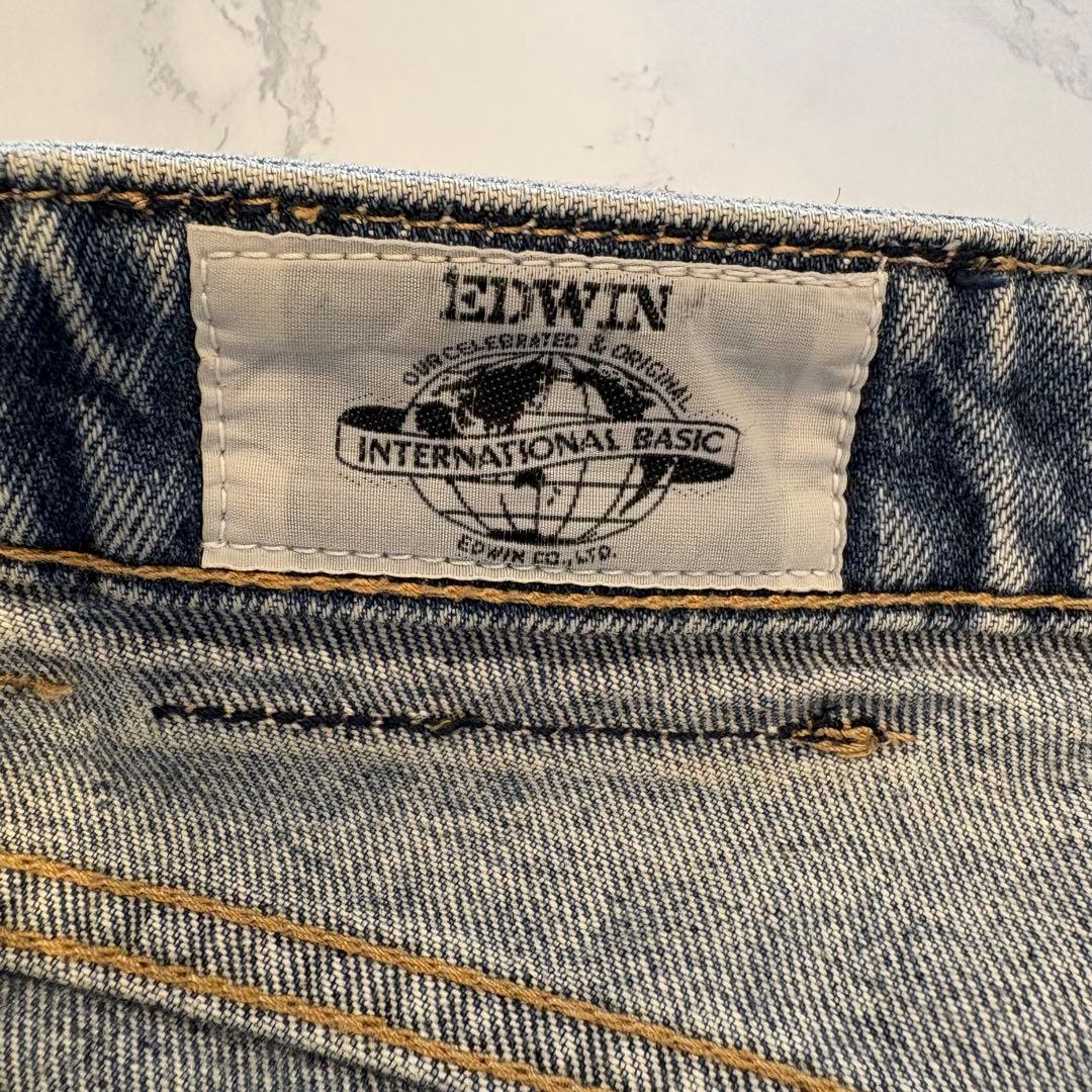 エドウィン デニム パンツ テーパード 青 W66 ジーンズ　ジーパン 10