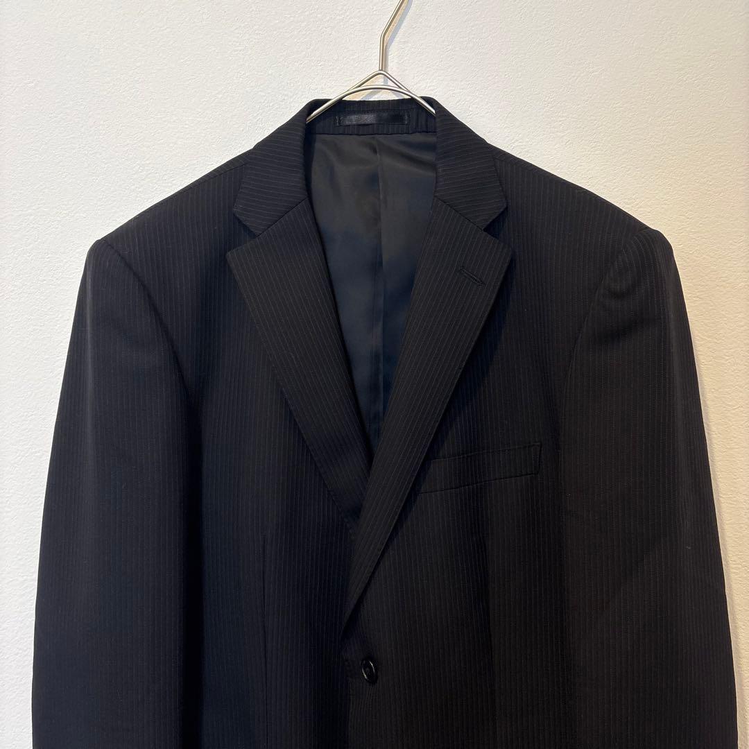 美品✨　オンワード　テーラードジャケット スーツ　ストライプ 黒　ブラック M 2