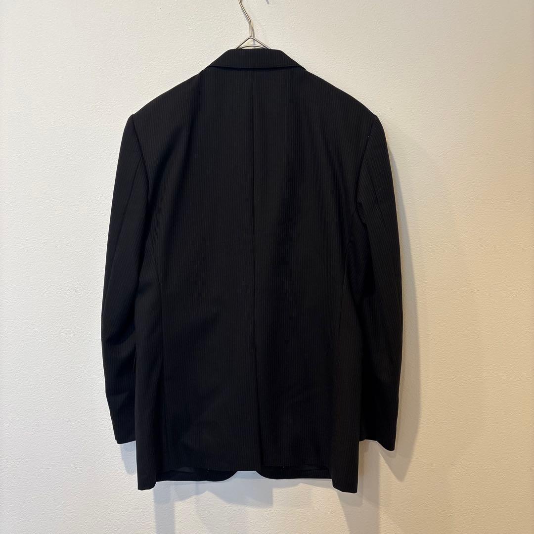 美品✨　オンワード　テーラードジャケット スーツ　ストライプ 黒　ブラック M 6