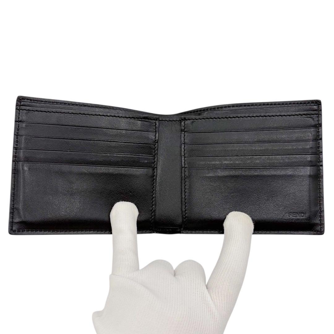 ⭐️美品⭐️ フェンディ 7M0169 ダイアゴナル ズッカ 二つ折り財布 4