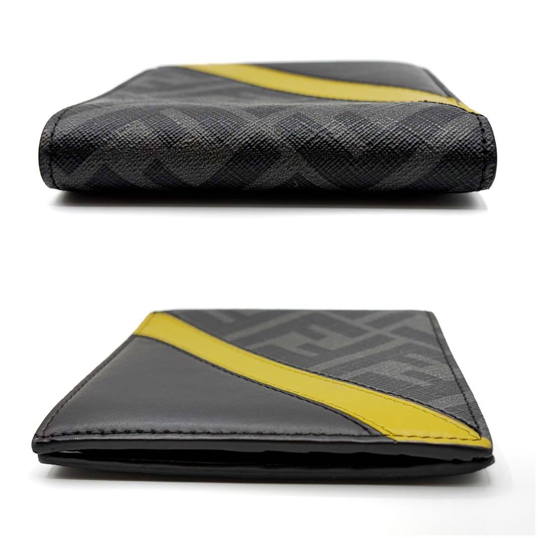 ⭐️美品⭐️ フェンディ 7M0169 ダイアゴナル ズッカ 二つ折り財布 9