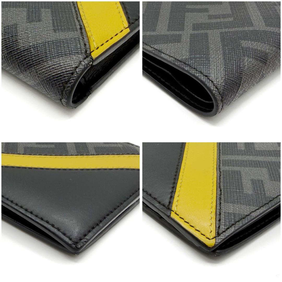 ⭐️美品⭐️ フェンディ 7M0169 ダイアゴナル ズッカ 二つ折り財布 10