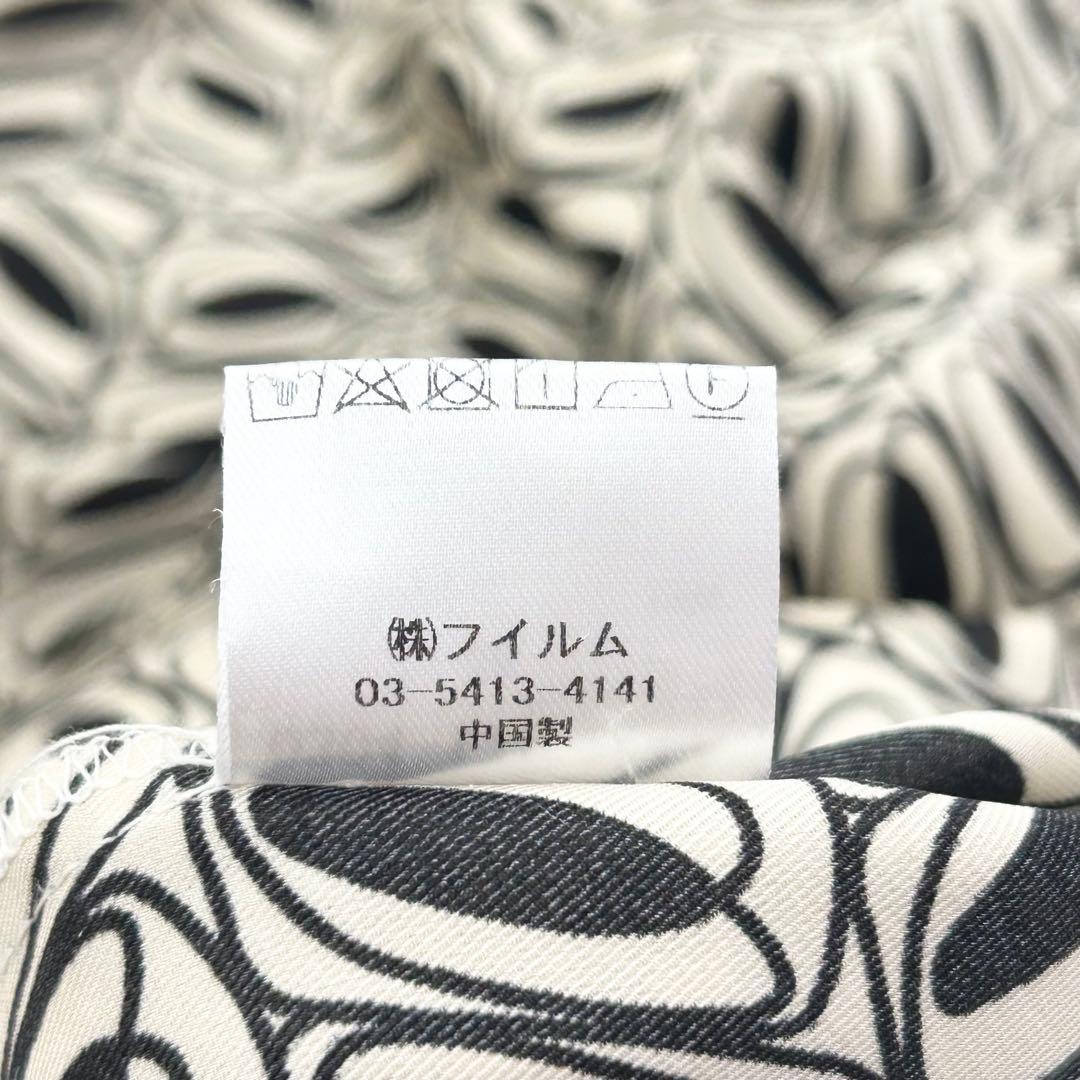 Sov. ソブ　ボウタイブラウス　幾何学模様　38 10