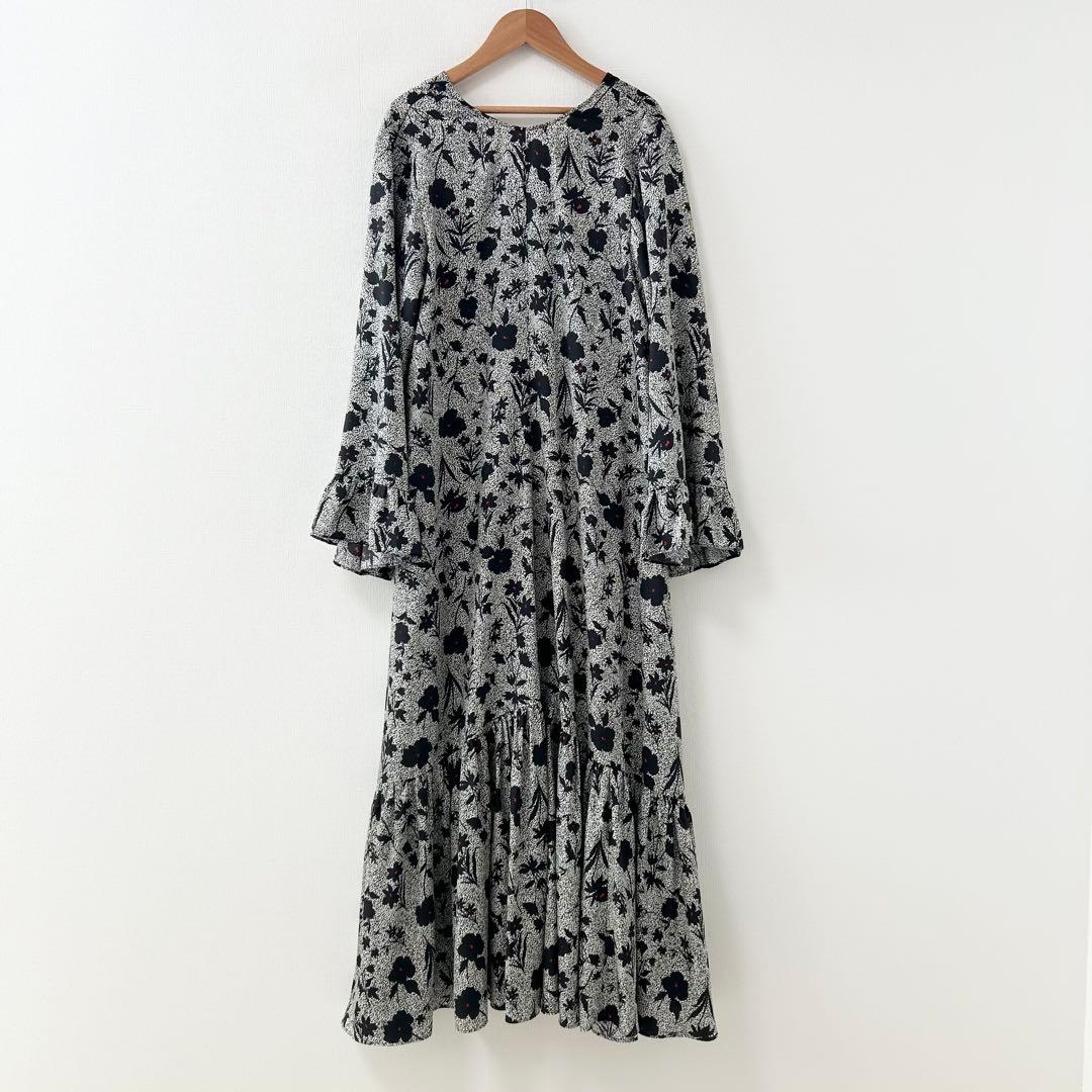 美品✨ハウスオブロータス　フラワードットプリントワンピース　花柄　オフホワイト