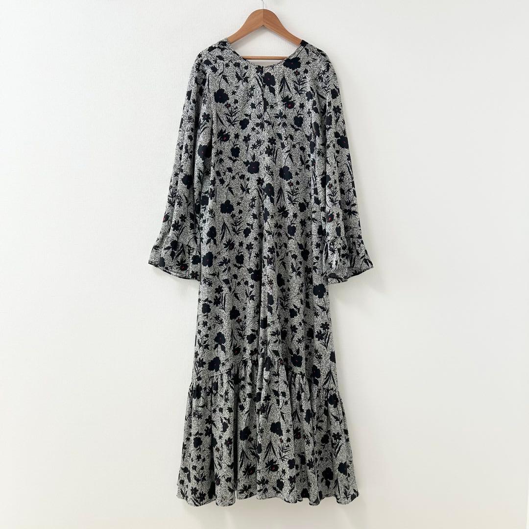 美品✨ハウスオブロータス　フラワードットプリントワンピース　花柄　オフホワイト 2