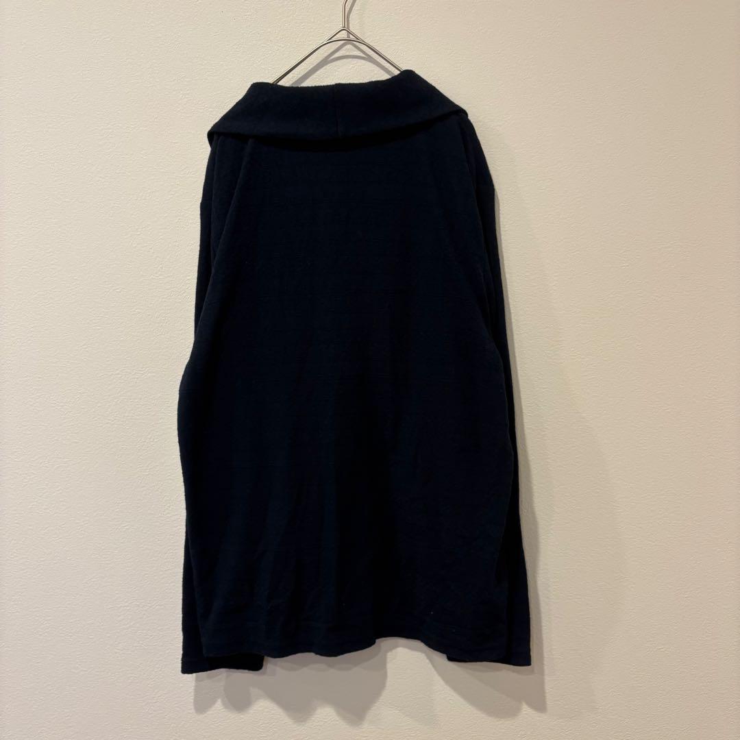 THE SHOP TK カーディガン ショールカラー 長袖 ネイビー 紺色　L 6