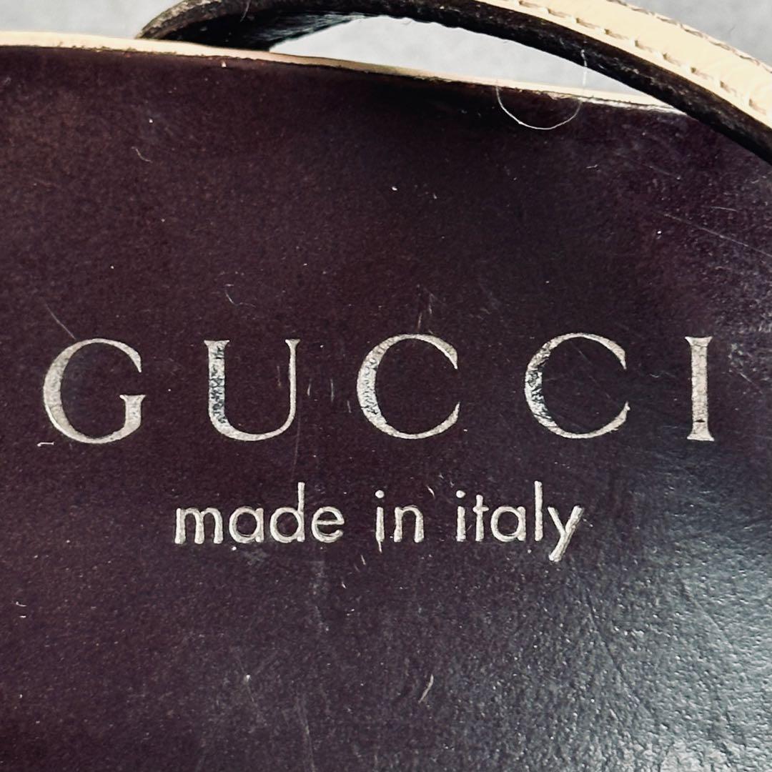 GUCCI シルバー金具　ストラップ　ミュール　サンダル 12