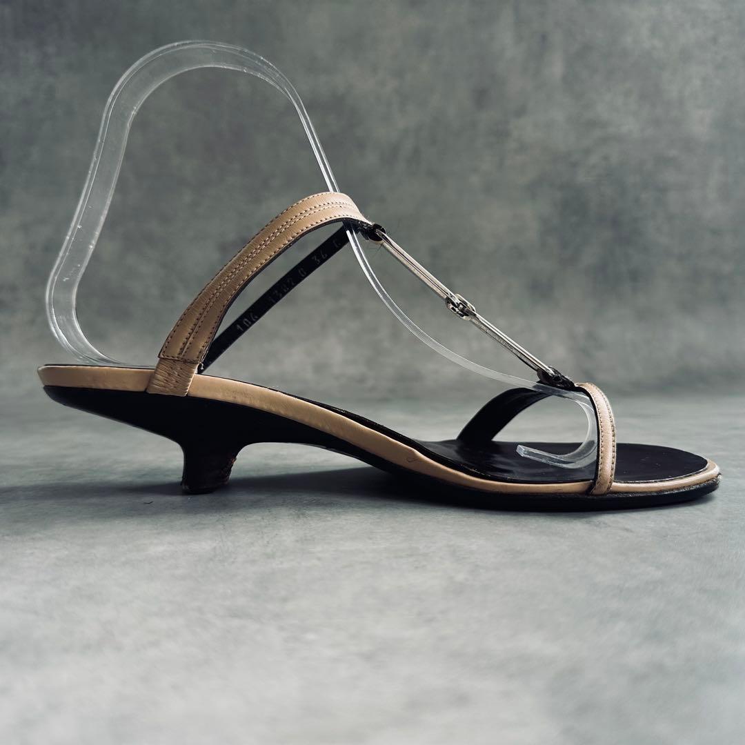 GUCCI シルバー金具　ストラップ　ミュール　サンダル 8