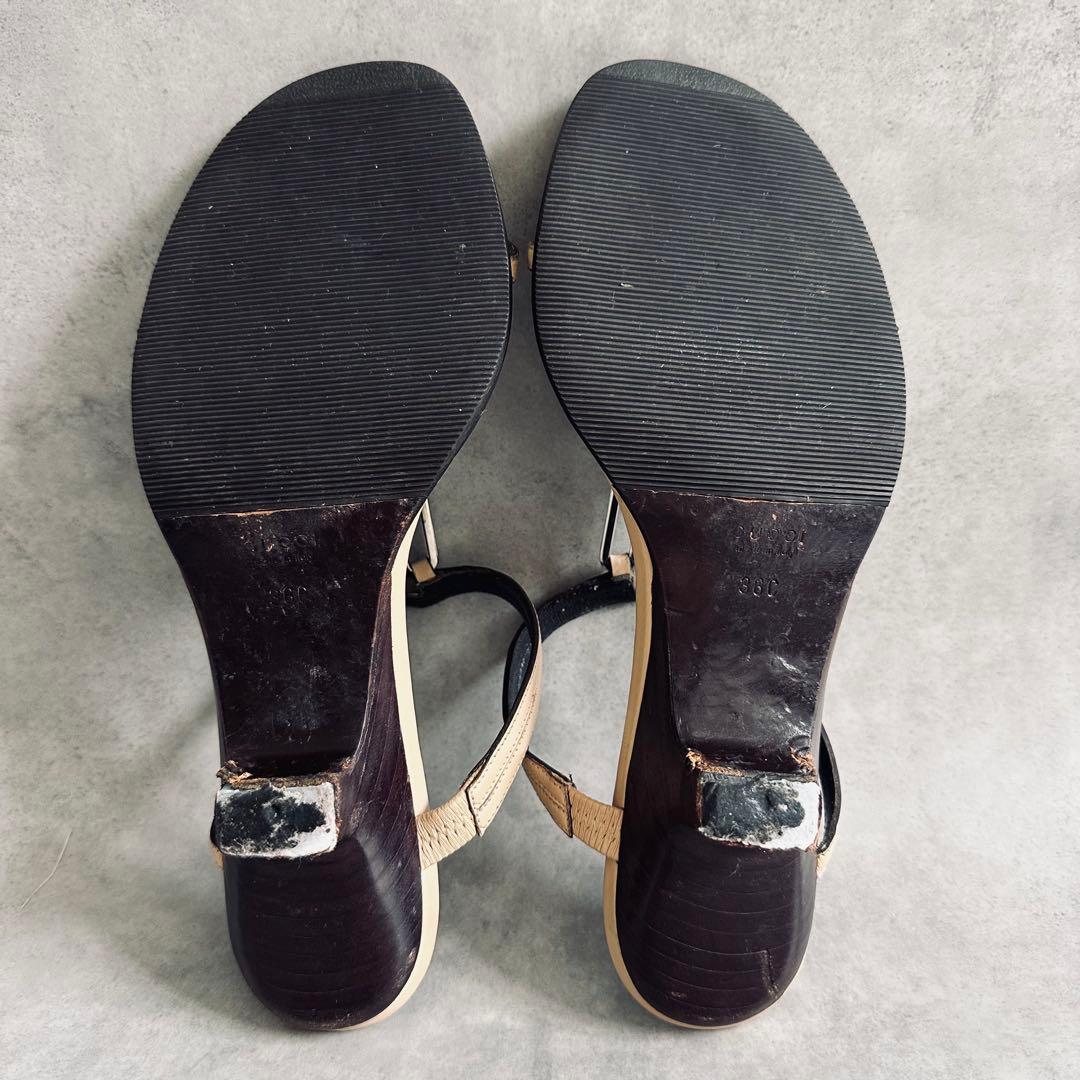 GUCCI シルバー金具　ストラップ　ミュール　サンダル 10