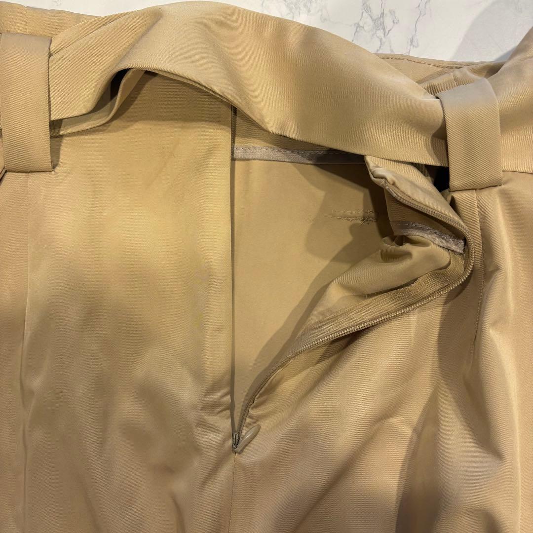 ザラベーシック ラップスカート タイト ベルト ベージュ L ミモレ丈 上品 7