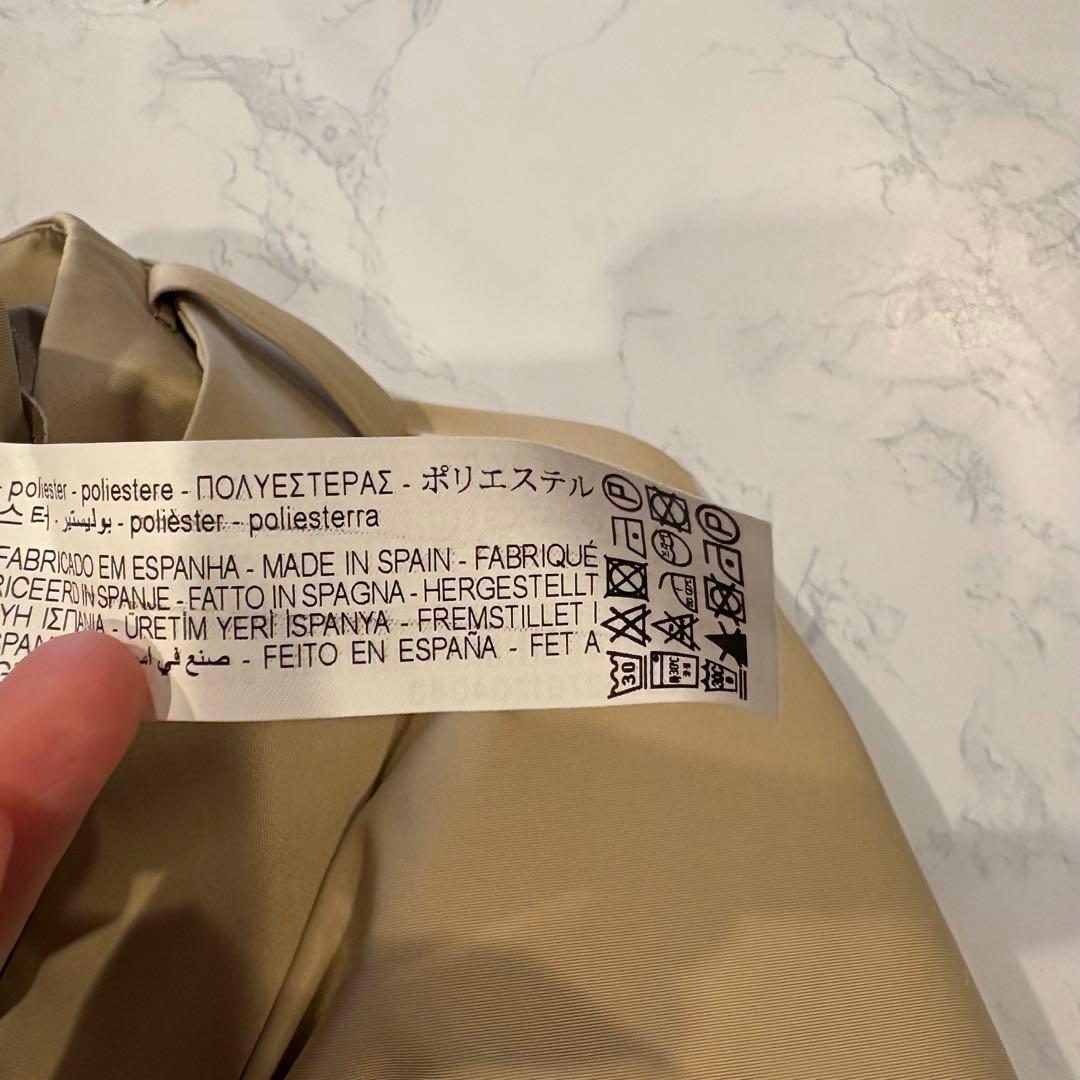 ザラベーシック ラップスカート タイト ベルト ベージュ L ミモレ丈 上品 8