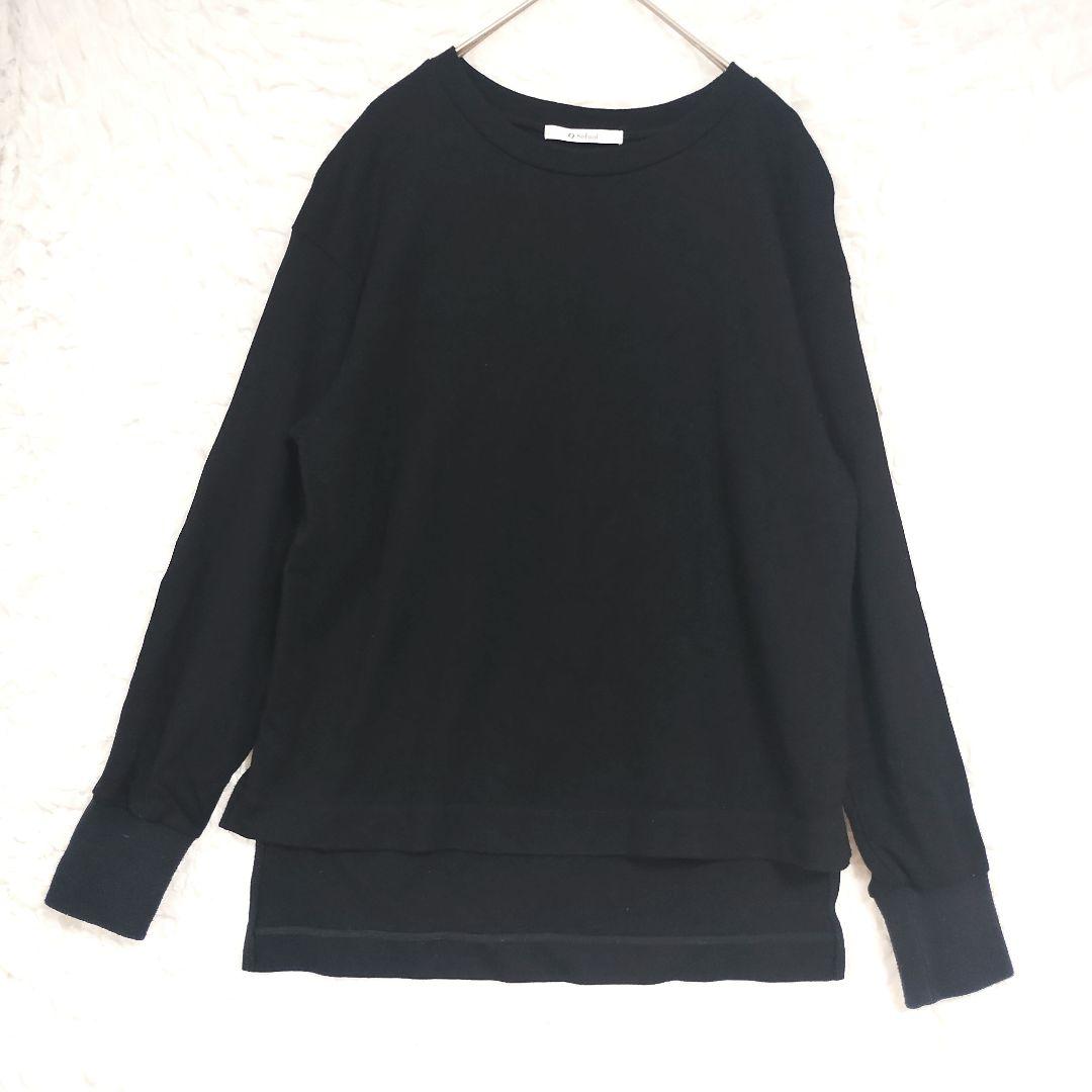 sofuol ソフール 黒の長袖クルーネックセーター M スウェット カジュアル