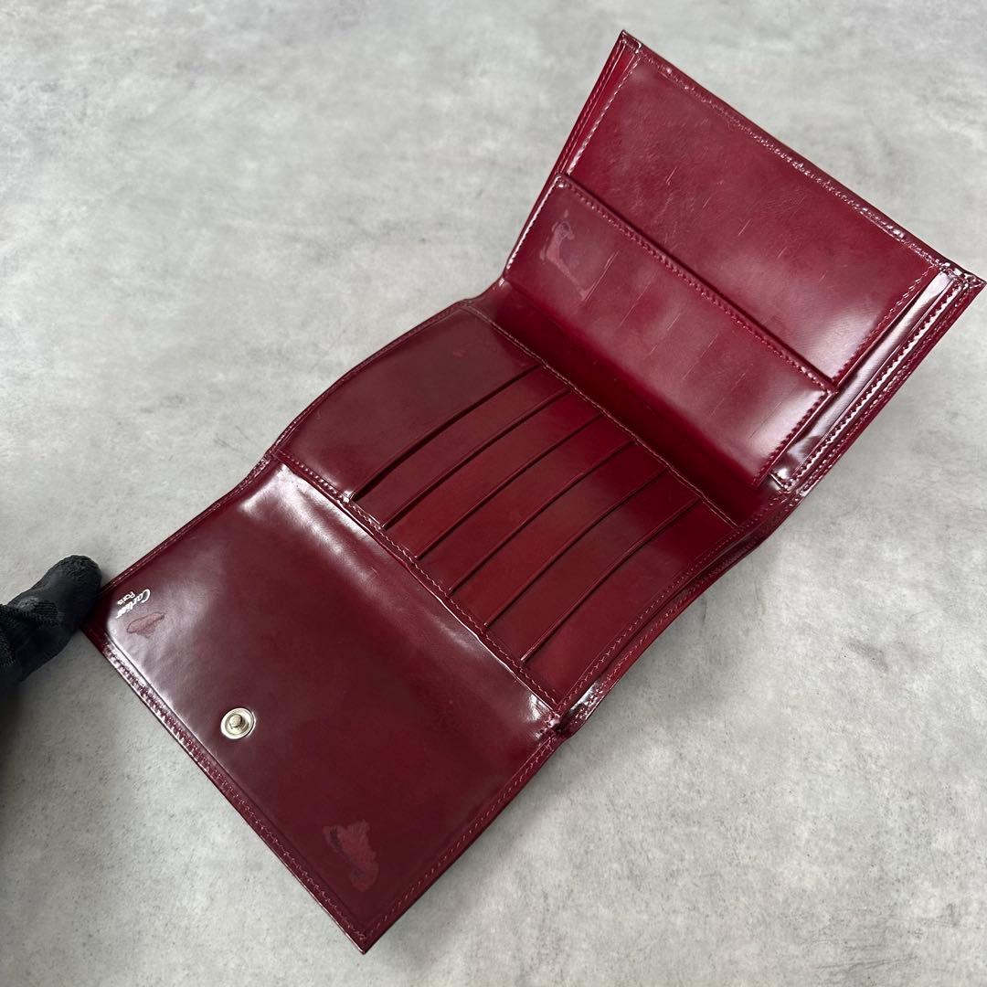 Cartier パンテール　三つ折り財布 コンパクトウォレット　ボルドー 11