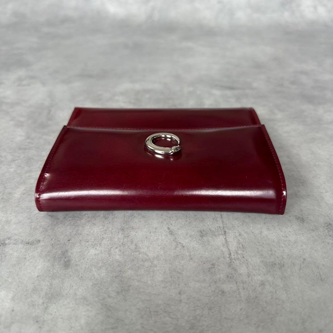 Cartier パンテール　三つ折り財布 コンパクトウォレット　ボルドー 5