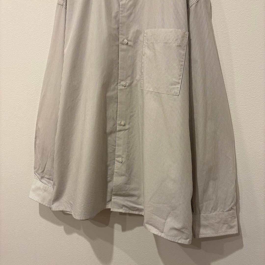 ユニクロC ワイシャツ 長袖 オーバーサイズ Lサイズ　ストライプ　シンプル 4