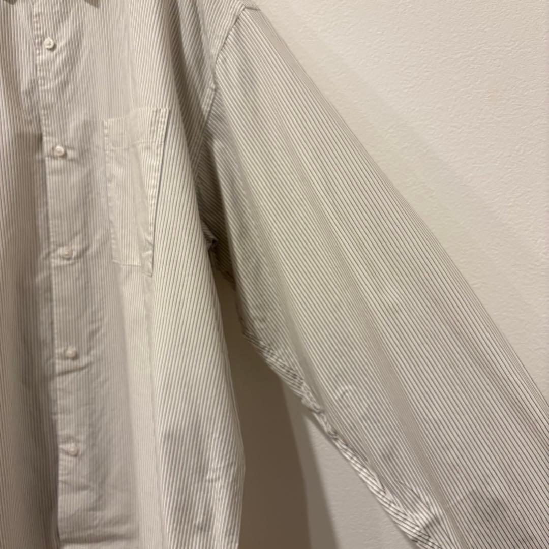 ユニクロC ワイシャツ 長袖 オーバーサイズ Lサイズ　ストライプ　シンプル 6