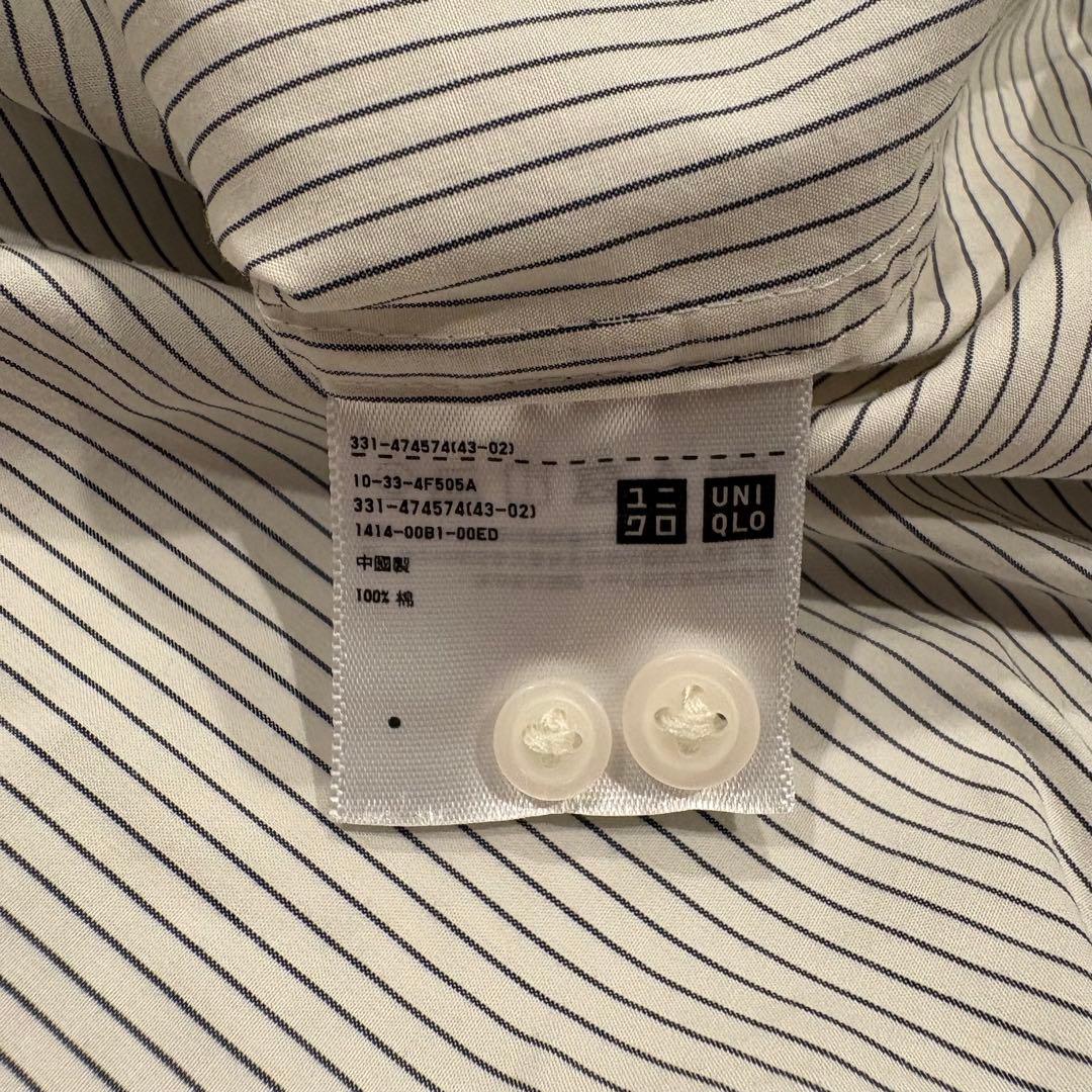 ユニクロC ワイシャツ 長袖 オーバーサイズ Lサイズ　ストライプ　シンプル 8