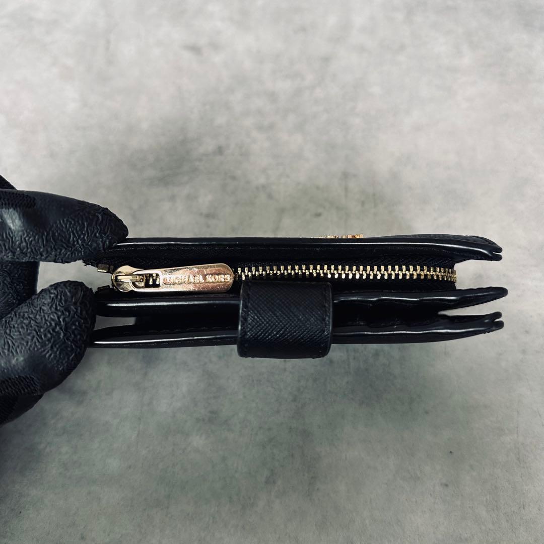 MICHAEL KORS メタルロゴ 二つ折り財布 コンパクトウォレット レザー 12