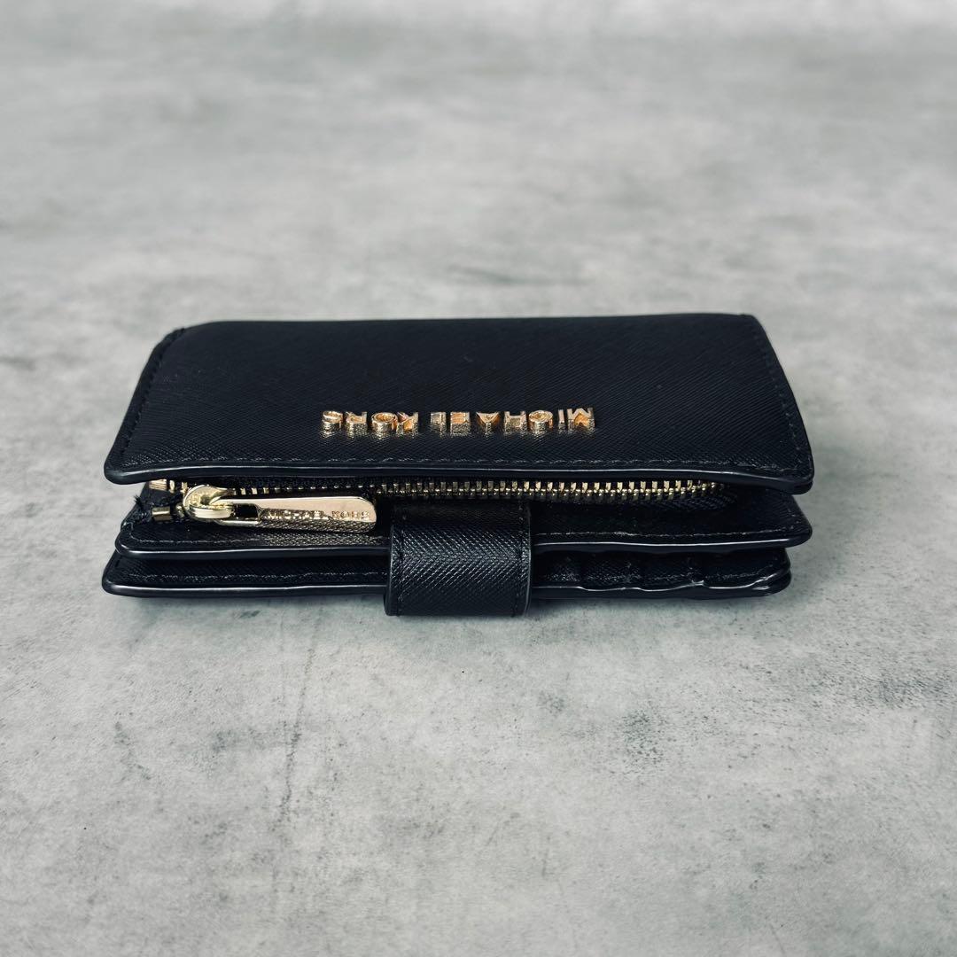 MICHAEL KORS メタルロゴ 二つ折り財布 コンパクトウォレット レザー 5