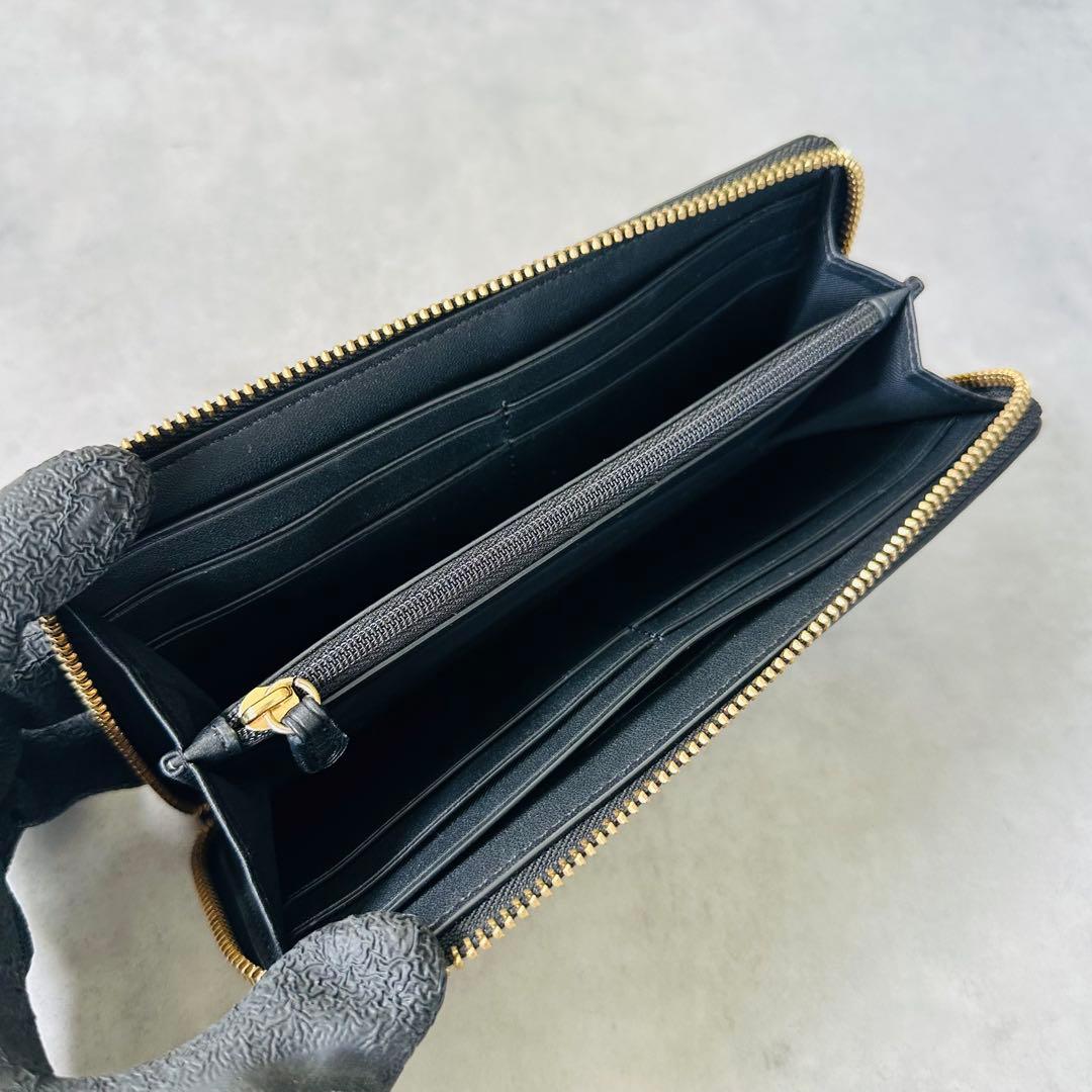 COACH Signature Zip Around Wallet BROWN 10